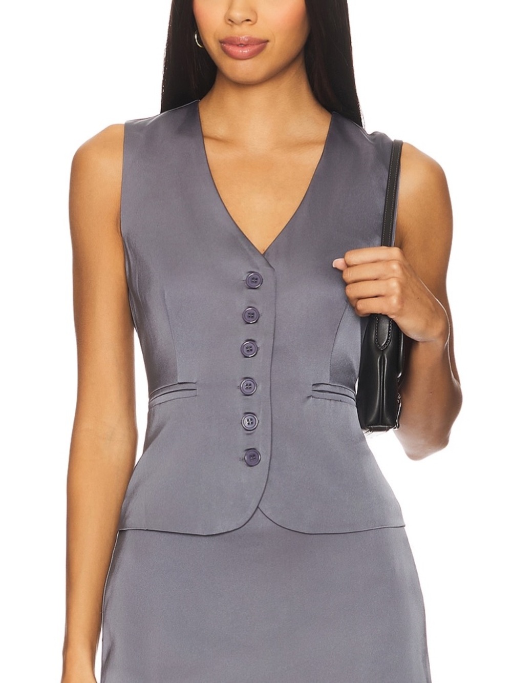 ALL THE WAYS Betty Vest Top in Dark Gray